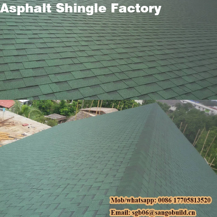 High Quality Lightweight Roof Covering Materials 3-Tab Harbor Blue Asphalt Shingle