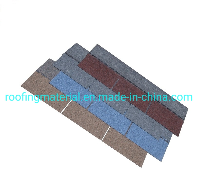 Construction Material 12 Colors Roof Building Materials Flat Style Fiberglass Asphalt Roofing Shingles