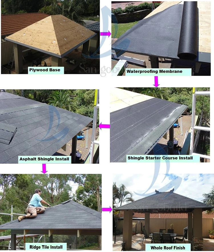 Indonesia Roofing Shingles Laminated Double Layer Asphalt Shingle