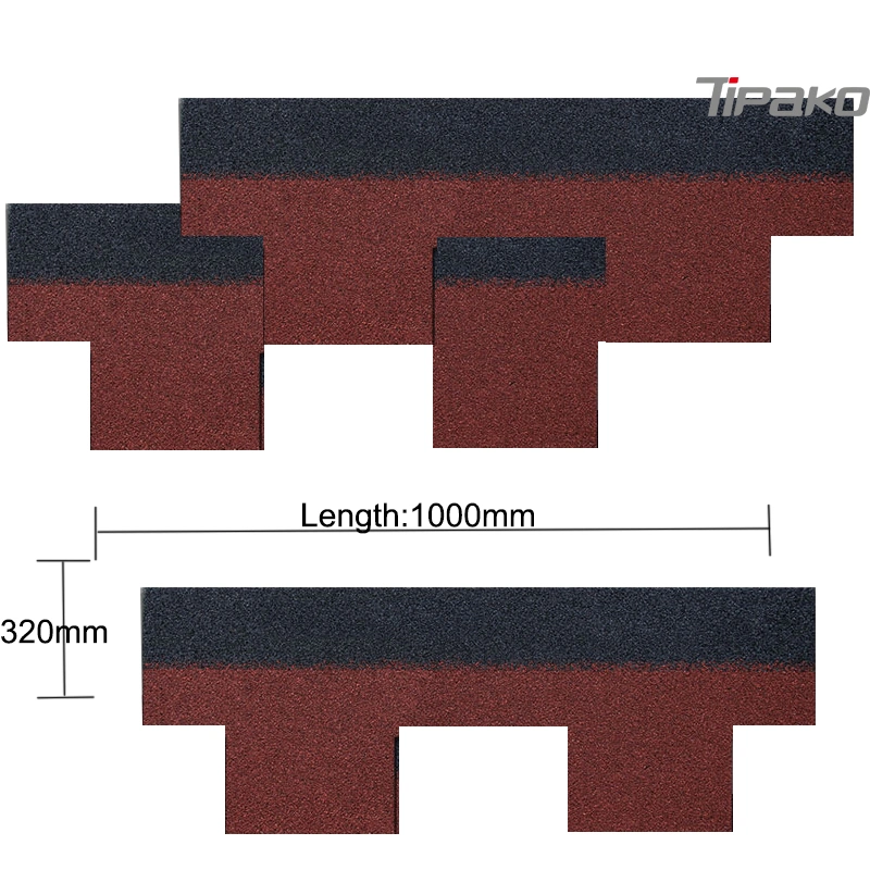 Glaze Colored China Factory Cheap Price Red Asphalt Roof Shingles Made in China