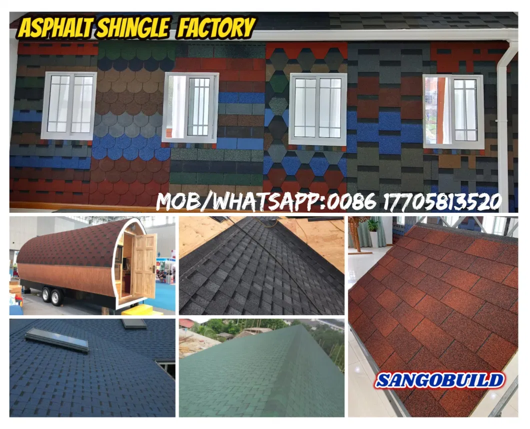 High Quality Lightweight Roof Covering Materials 3-Tab Harbor Blue Asphalt Shingle